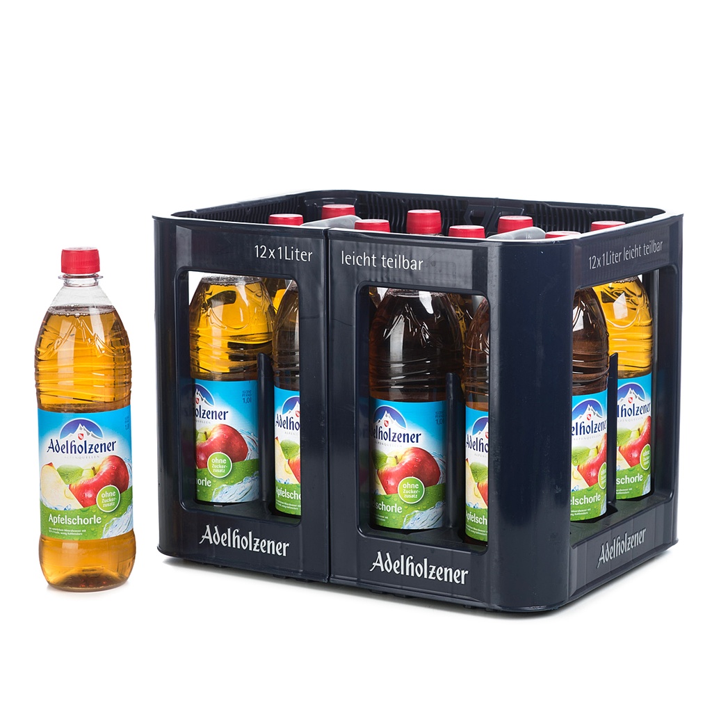 ADELHOLZENER APFELSCHORLE PET  12 x 1,0 LITER