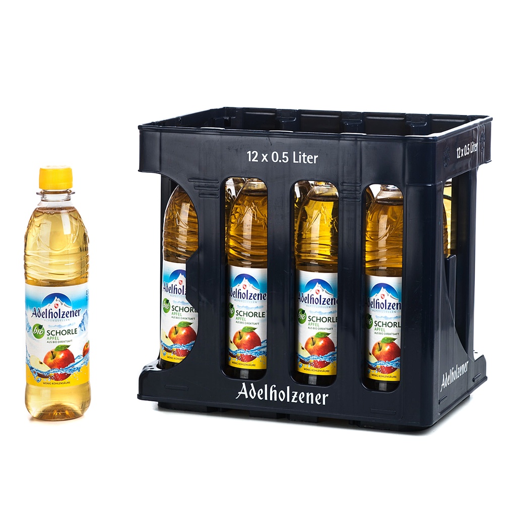 [05010408/420] ADELHOLZENER BIO APFELSCHORLE PET  12 x 0,5 LITER