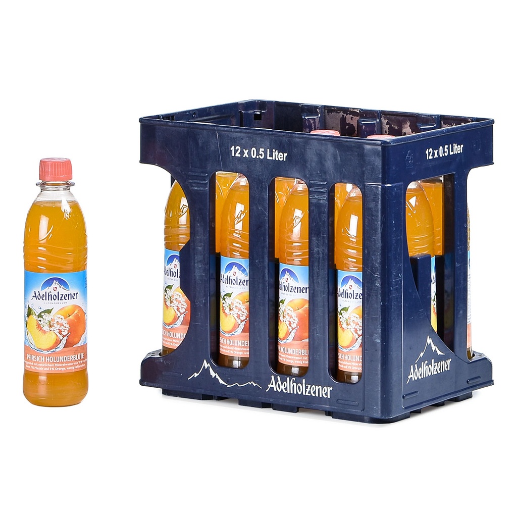 [101951/415] ADELHOLZENER PFIRSICH HOLUNDERBLÜTE PET  12 x 0,5 LITER