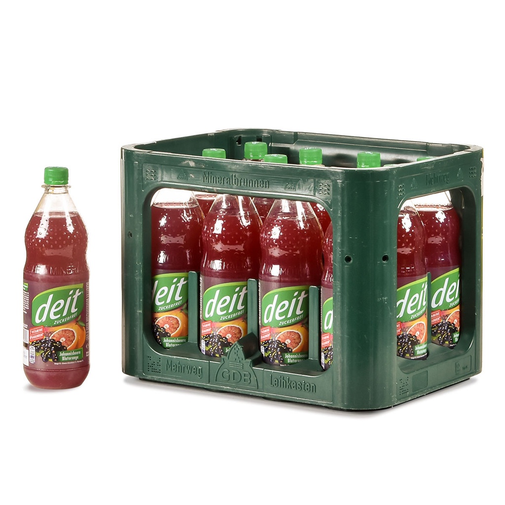 [100529/420] DEIT JOHANNISBEER BLUTORANGE PET  12 x 1,0 LITER