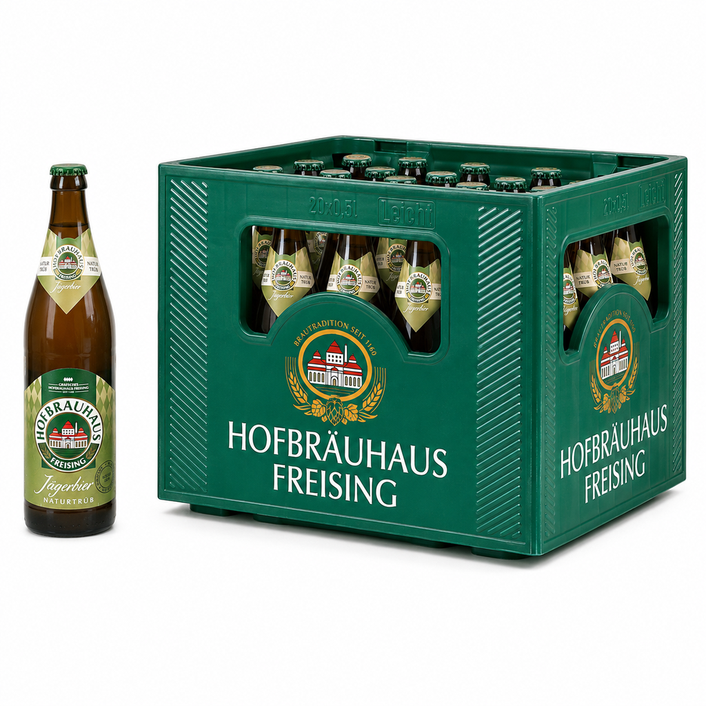 HOFBRAUHAUS FREISING JÄGERBIER NATURTRÜB  20 x 0,5 LITER