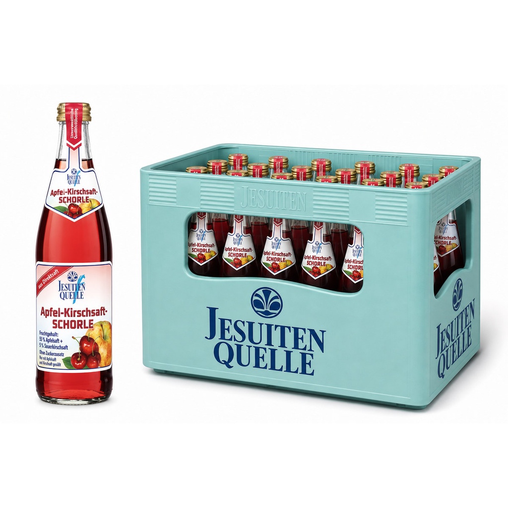 [100389/470] JESUITEN QUELLE APFEL-KIRSCH-SCHORLE  20 x 0,5 LITER