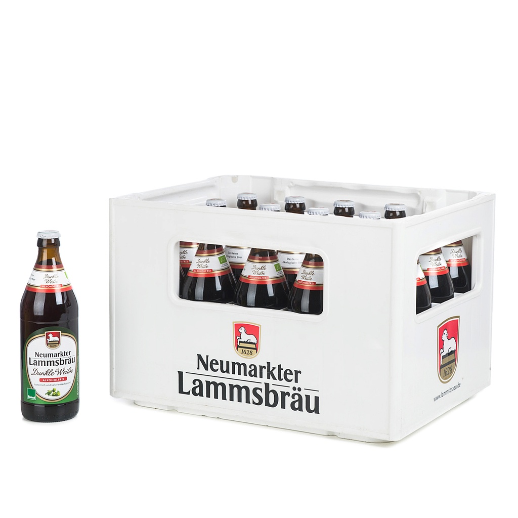 [100199/470] LAMMSBRÄU WEIßE DUNKEL ALKOHOLFREI BIO  20 x 0,5 LITER