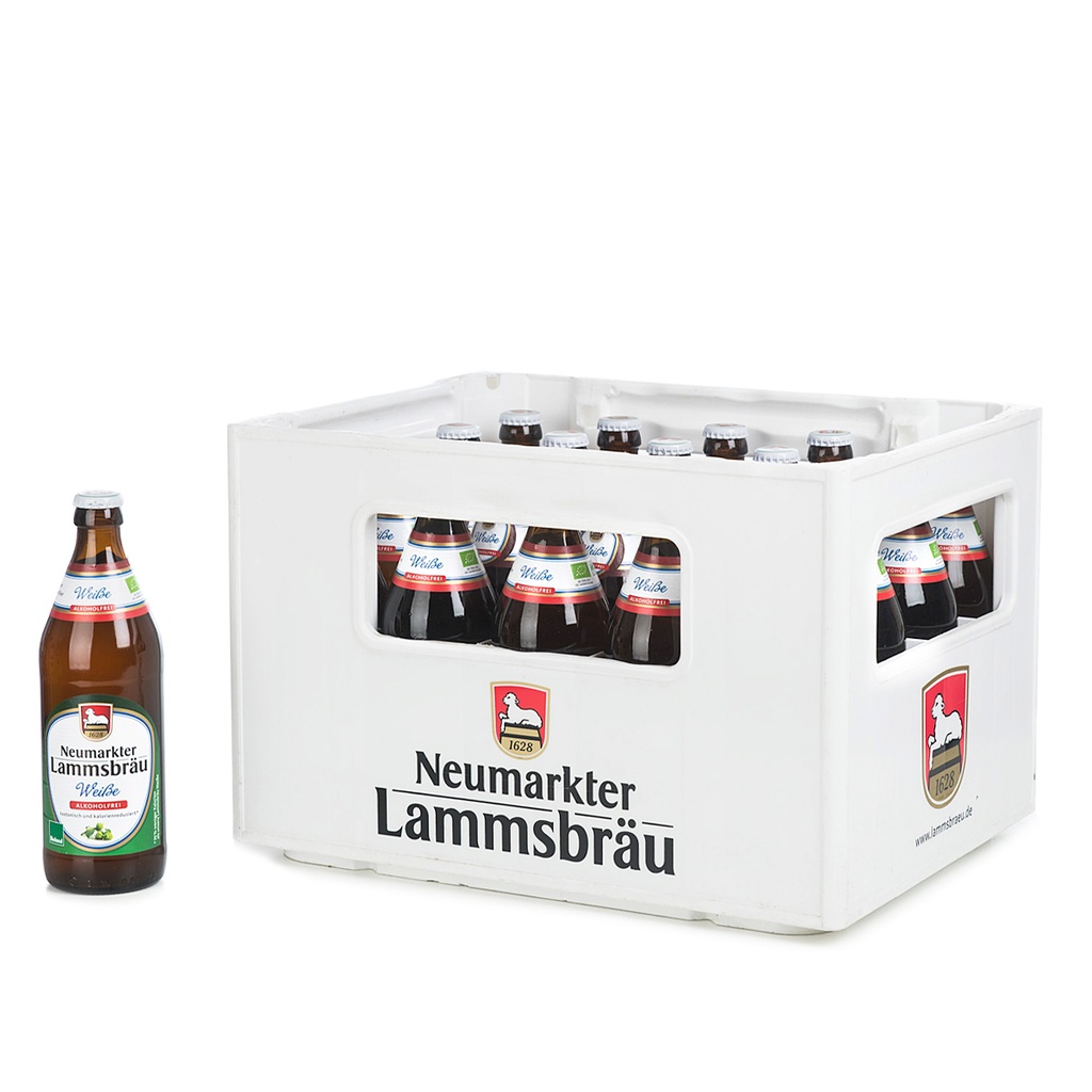 [100198/470] LAMMSBRÄU WEIßE HELL ALKOHOLFREI BIO  20 x 0,5 Liter