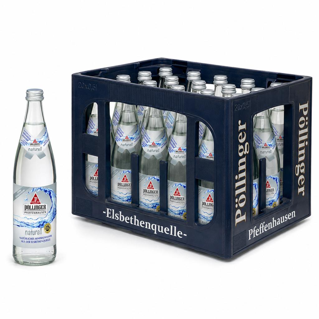PÖLLINGER ELSBETHENQUELLE MINERALWASSER NATURELL  20 x 0,5 LITER