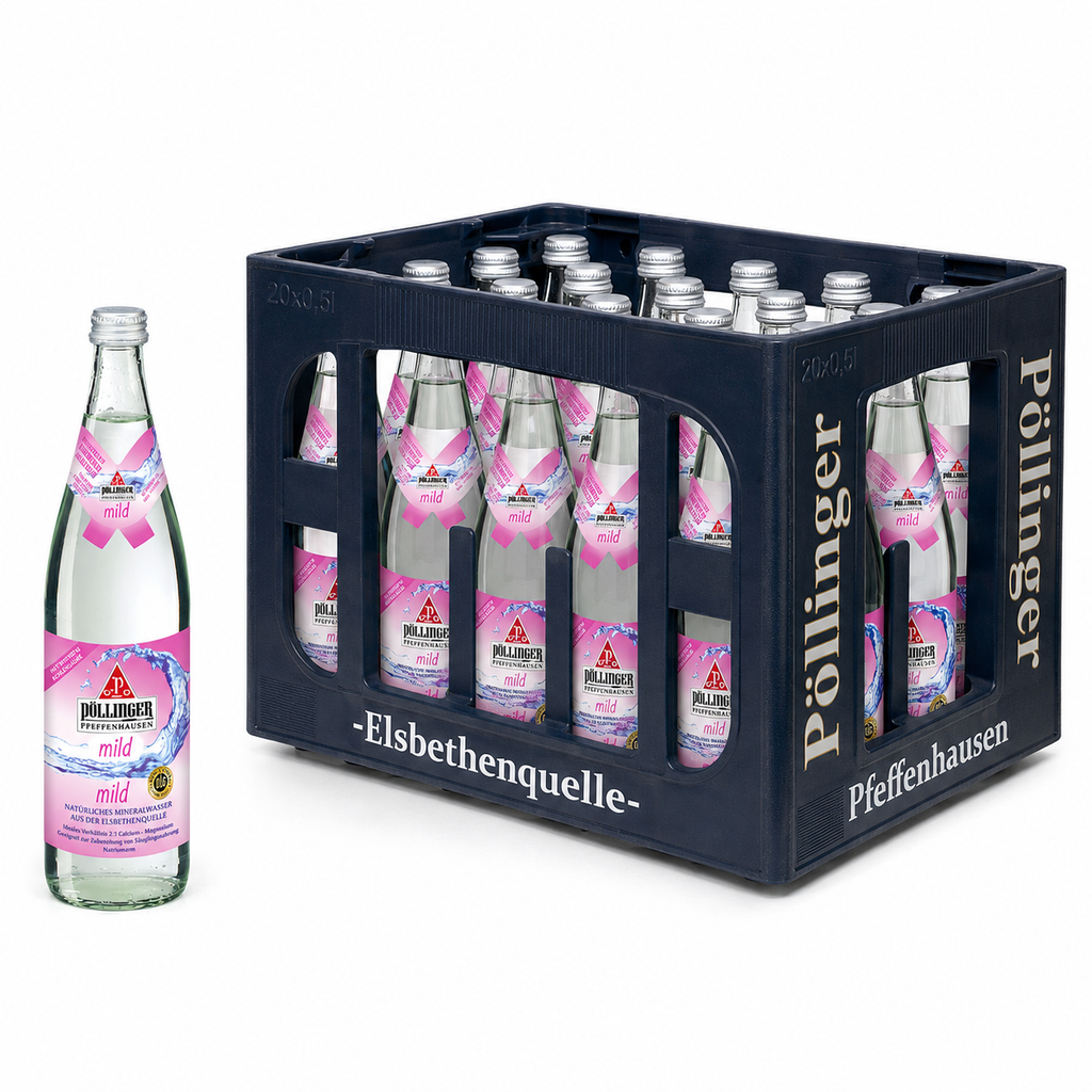 PÖLLINGER ELSBETHENQUELLE MINERALWASSER MILD  20 x 0,5 LITER