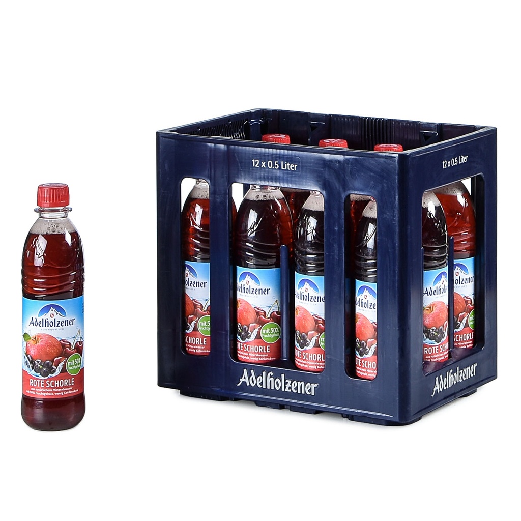 ADELHOLZENER ROTE SCHORLE  PET  12 x 0,5 LITER (Apfel)