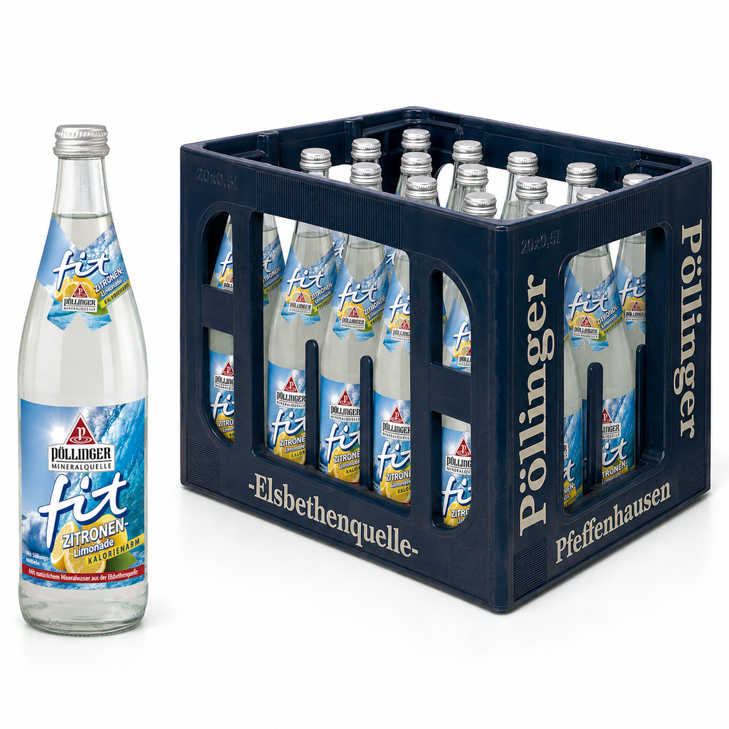 [500-P109] PÖLLINGER LIMO FIT ZITRONE DIÄT  20 x 0,5 LITER