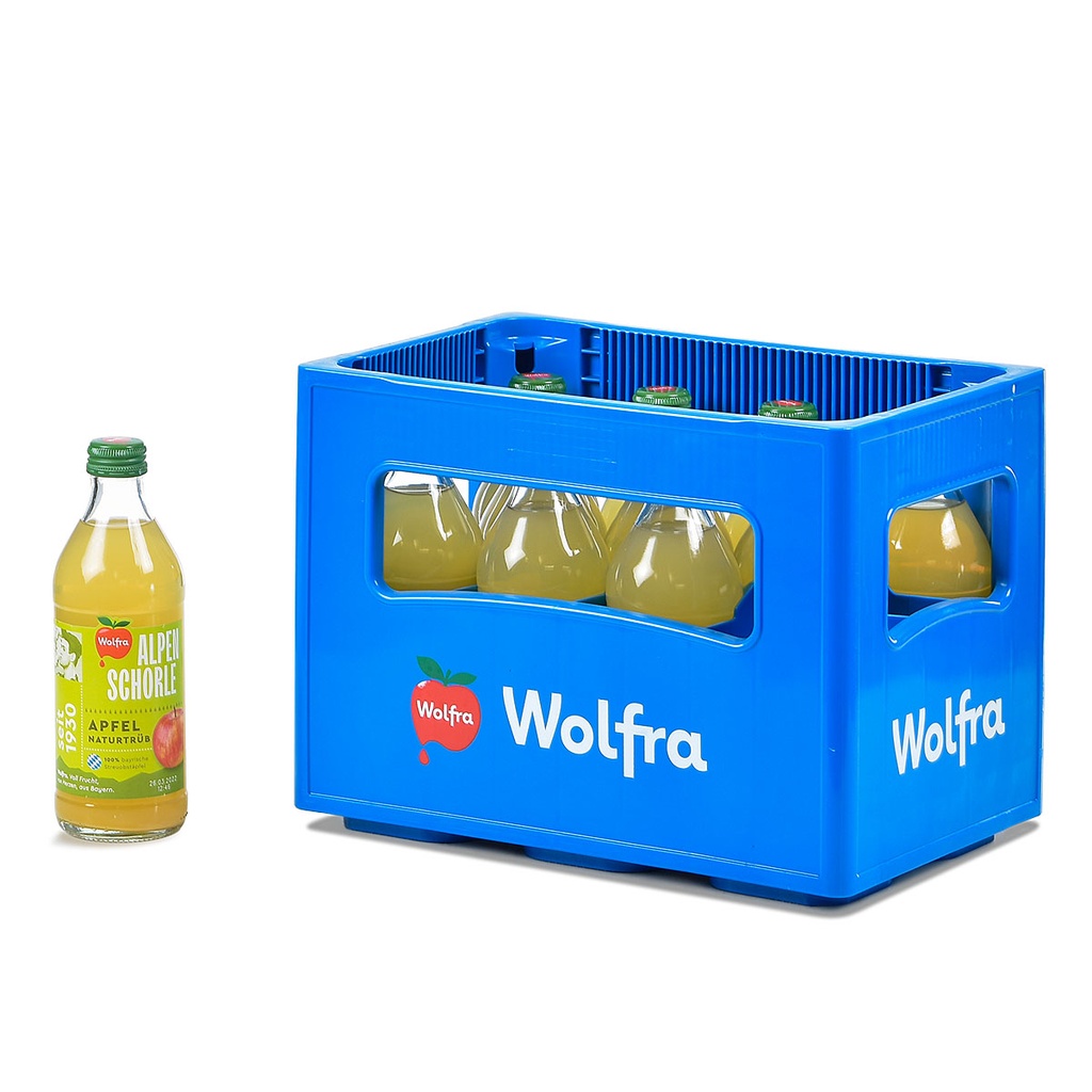 WOLFRA ALPENSCHORLE APFEL NATURTRÜB  11 x 0,33 LITER