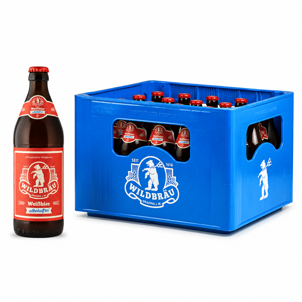 [101583/340] WILDBRÄU WEIßBIER ALKOHOLFREI 20 x 0,5 LITER